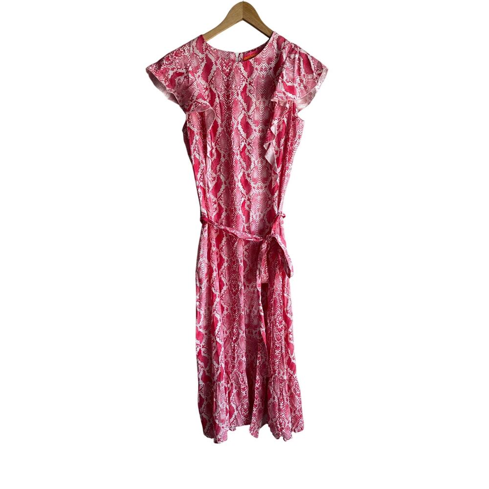 VilaGallo Lorianne Dress Naginin Snakeskin Print Red 36